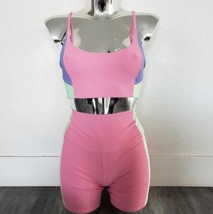 Sherbert | Beach Riot | Pastel Colorblock Activewear Set